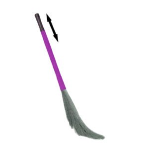 Innovative 2-in-1 no dust broom with washable synthetic fibers for dry and wet floor sweeping by Krishna Plastic.