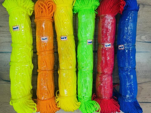 High-quality 2mm to 6mm Polypropylene (PP) rope hanks for retail and industrial use by Krishna Plastic.