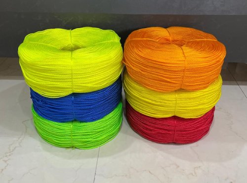 Durable 4mm to 6mm Polypropylene twisted rope coil for multi-purpose use by Krishna Plastic.