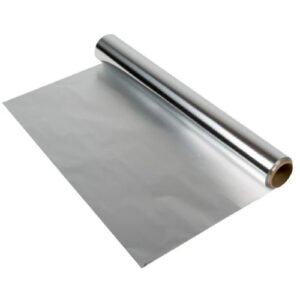 High-quality heat-resistant aluminium foil for food wrapping and kitchen use by Krishna Plastic.