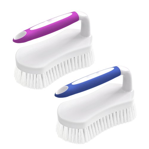 Multi-purpose cleaning brush with durable bristles and comfort grip for home and kitchen use by Krishna Plastic.