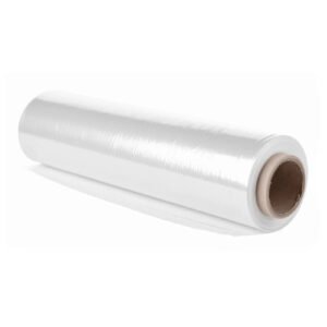 High-stretch food-grade cling film for kitchen storage and food preservation by Krishna Plastic.