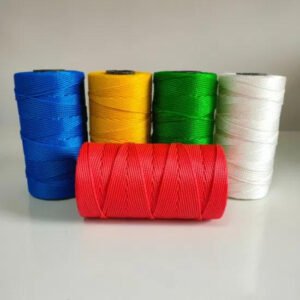 High-strength vibrant color twine for packaging and industrial use by Krishna Plastic.