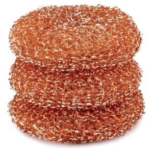 Durable copper ball scrubber for heavy-duty kitchen cleaning by Krishna Plastic.