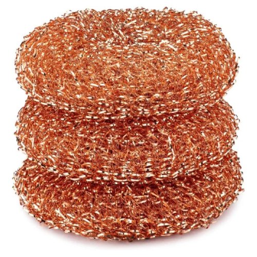 Durable copper ball scrubber for heavy-duty kitchen cleaning by Krishna Plastic.
