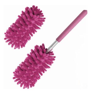 High-reach microfiber duster with electrostatic dust-trapping technology by Krishna Plastic.