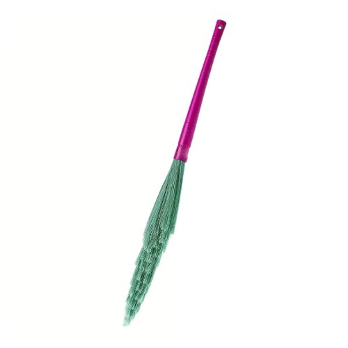 Long-reach No Dust Broom XL with extra-wide sweeping head and washable synthetic fibers by Krishna Plastic.