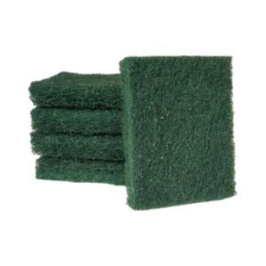 Gentle yet effective polyester scrub pad for non-stick cookware and glassware by Krishna Plastic.