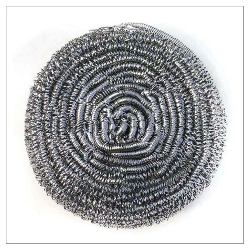 Rust-resistant heavy duty stainless steel scrubber for tough kitchen stains by Krishna Plastic.