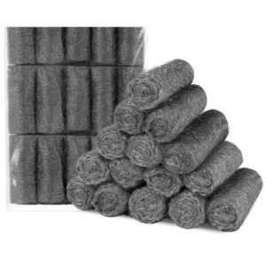 Fine-knit wool scrubber for scratch-free cleaning of delicate utensils by Krishna Plastic.